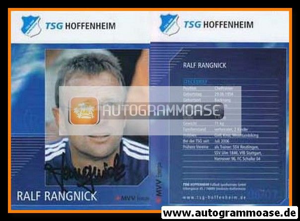 Autogramm Fussball | TSG 1899 Hoffenheim | 2006 | Ralf RANGNICK (1)