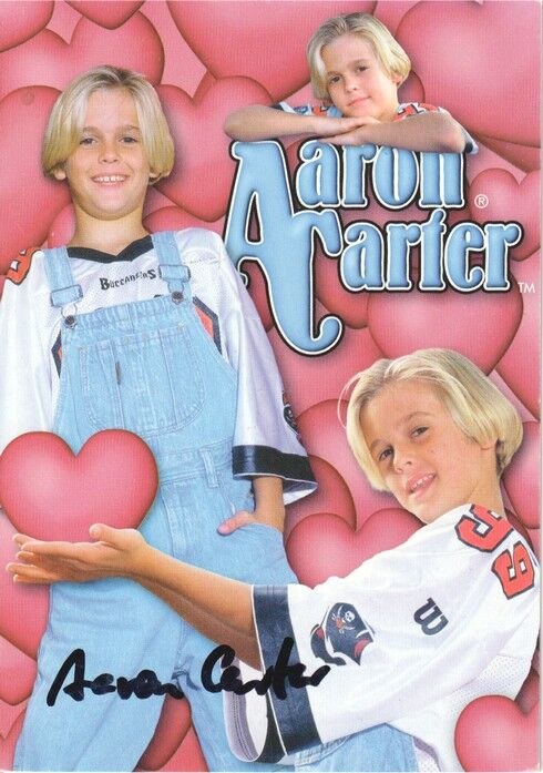 Autogramm Pop (USA) | Aaron CARTER | 1990er (Collage Color)