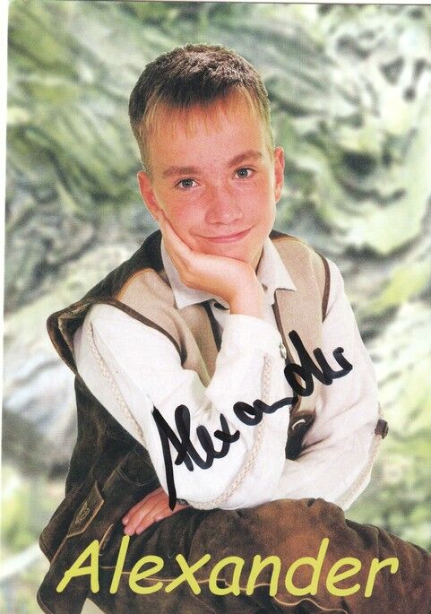 Autogramm Volksmusik | ALEXANDER Hutzel | 1990er (Portrait Color Jung) KINDERSTAR