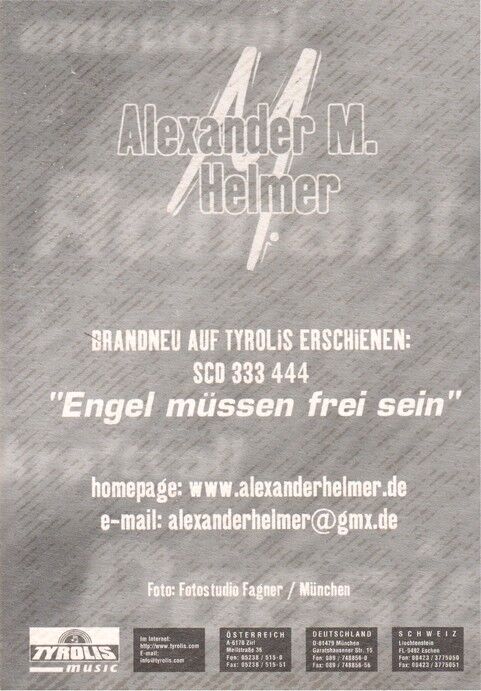 Autogramm Schlager | Alexander M. HELMER | 2008 "Engel" (Portrait Color Tyrolis)