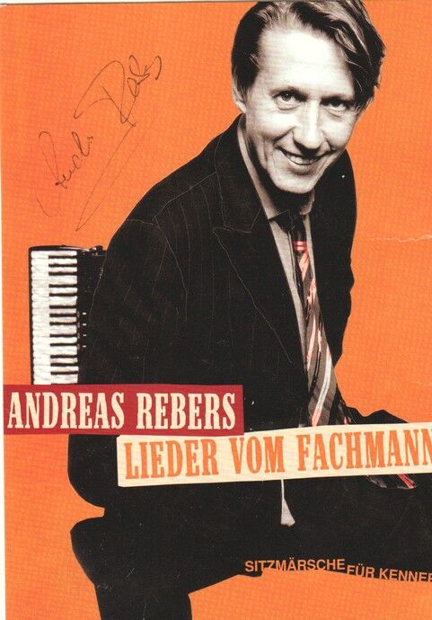 Autogramm Kabarett | Andreas REBERS | 2005 "Lieber Vom Fachmann" (Portrait SW WordArt)