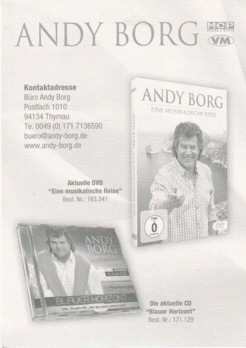 Autogramm Schlager | Andy BORG | 2012 "Blauer Horizont" (Portrait Color MCP VM)
