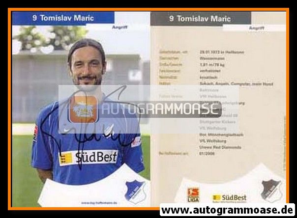Autogramm Fussball | TSG 1899 Hoffenheim | 2007 | Tomislav MARIC