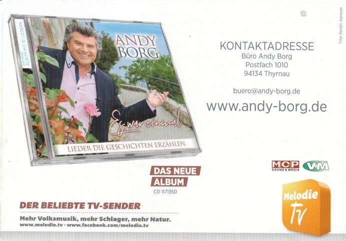 Autogramm Schlager | Andy BORG | 2020 "Es War Einmal" (Portrait Color MCP VM)