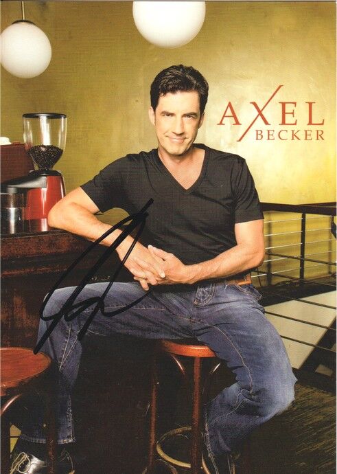 Autogramm Schlager | Axel BECKER | 2000er (Portrait Color Palm) DKMS