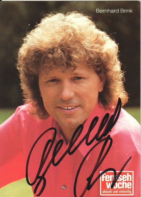 Autogramm Schlager | Bernhard BRINK | 1980er (Portrait Color Fernsehwoche)