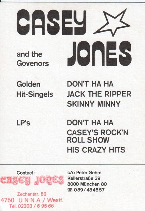 Autogramm Pop (UK) | Casey JONES | 1965 "Don´t Ha Ha" (Portrait SW)