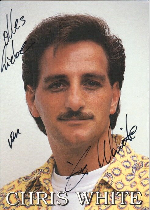 Autogramm Schlager | Chris WHITE | 1999 "Halt Mich Fest" (Portrait Color Fanclub)