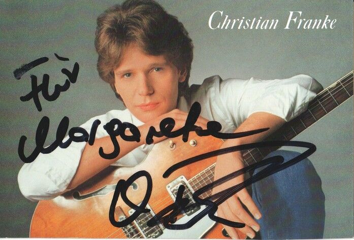 Autogramm Schlager | Christian FRANKE | 1984 "Lebenslänglich" (Portrait Color CBS)