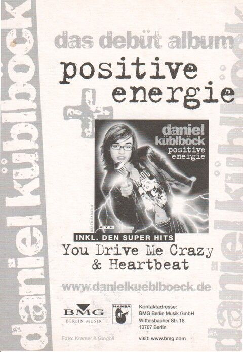 Autogramm Pop | Daniel KÜBLBÖCK | 2003 "Positive Energie" (Portrait Pop-Art BMG)