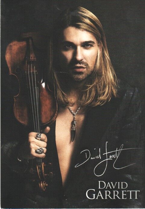 Autogramm Geige | David GARRETT | 2010 Druck "Rock Symphonies" (Portrait Color Decca)