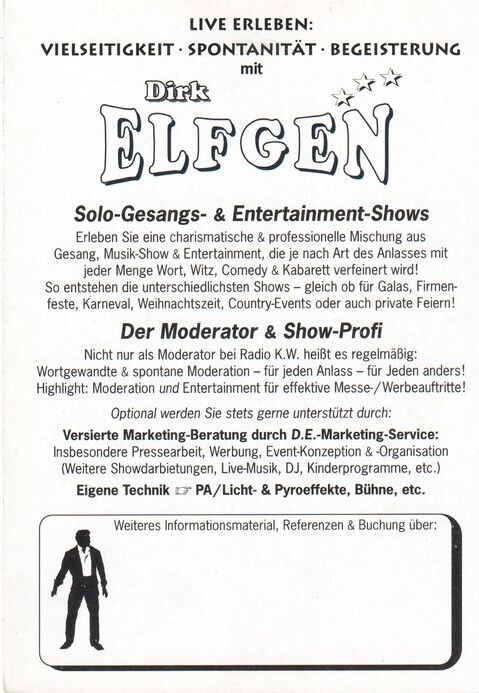 Autogramm Musik | Dirk ELFGEN | 2000er (Portrait Color)