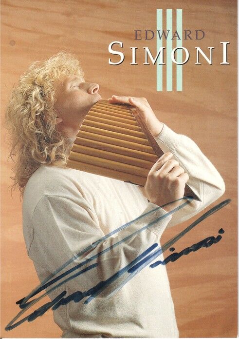 Autogramm Pan-Flöte | Edward SIMONI | 1995 "Seine Grössten Hits" (Portrait Color Sony)