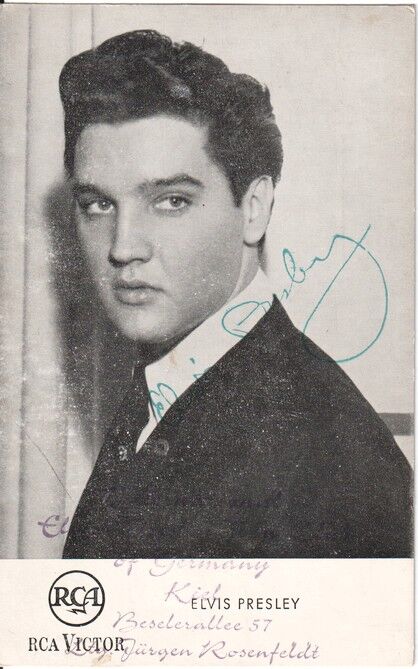 Autogramm Rock (USA) | Elvis PRESLEY | 1960er Druck (Portrait SW RCA) Diskografie