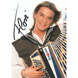 Autogramm Volksmusik | Florian SILBEREISEN | 1999 "Links A Madl" (Portrait Color EW)