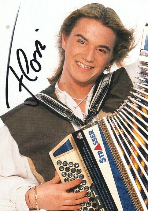 Autogramm Volksmusik | Florian SILBEREISEN | 1999 "Links A Madl" (Portrait Color EW)