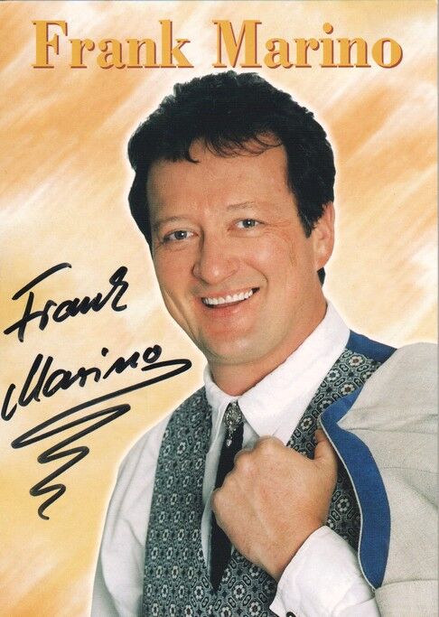 Autogramm Schlager | Frank MARINO | 1990er "Da Geht Die Sonne Auf" (Portrait Color)