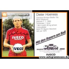 Autogramm Fussball | FC Bayern München | 1981 | Dieter HOENESS