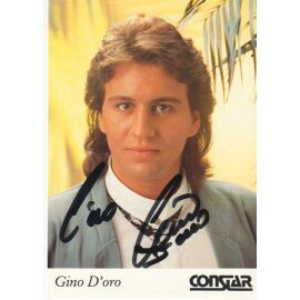 Autogramm Schlager | Gino D´ORO | 1989 "Buon Giorno Signorina" (Portrait Color Constar)