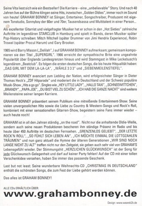 Autogramm Schlager | Graham BONNEY | 2010er (Portrait Color)