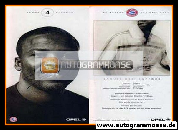 Autogramm Fussball | FC Bayern München | 2001 | Sammy KUFFOUR