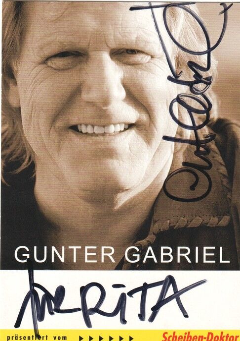 Autogramm Schlager | Gunter GABRIEL | 2010er (Portrait Color Scheiben)