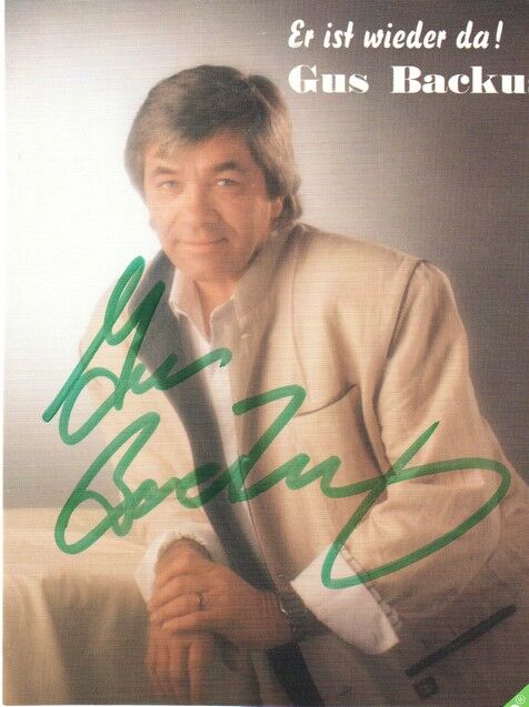 Autogramm Schlager | Gus BACKUS | 1980er (Portrait Color Portas) _