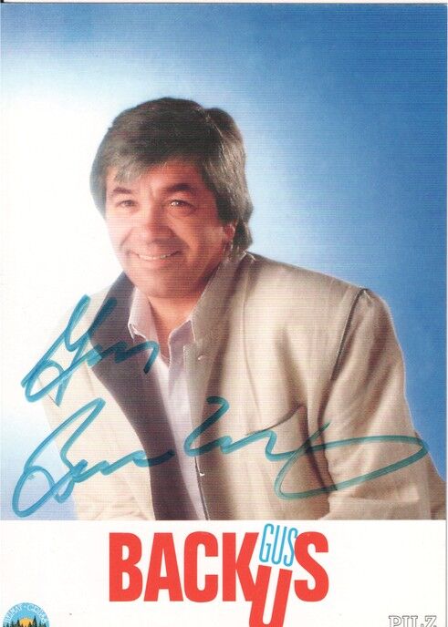 Autogramm Schlager | Gus BACKUS | 1993 "Wenns Koa Katz Hast (Portrait Color Pilz)