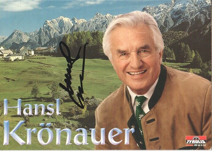 Autogramm Volksmusik | Hansl KRÖNAUER | 2009 "Herrgott" (Portrait Color Tyrolis)