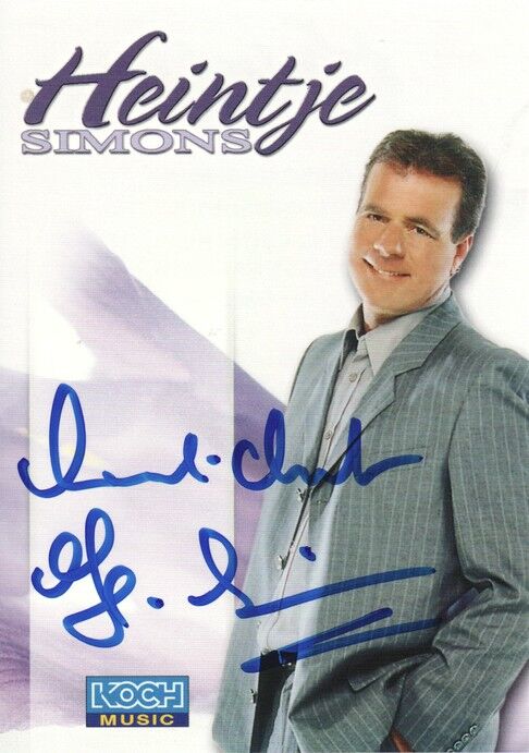 Autogramm Schlager | Heintje SIMONS | 2001 "Heute Und Ein Bisschen Gestern" (Portrait Color Koch)