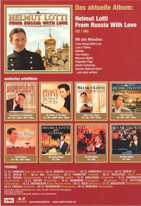 Autogramm Pop (BEL) | Helmut LOTTI | 2004 "From Russia With Love" (Portrait Color EMI)