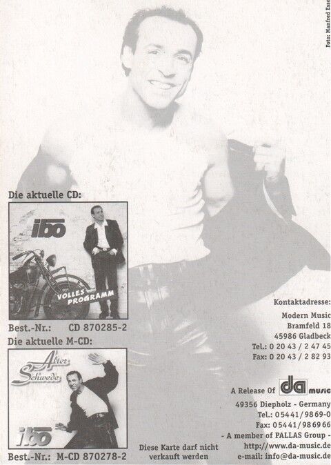Autogramm Schlager | IBO | 1998 "Volles Programm" (Portrait SW DA)