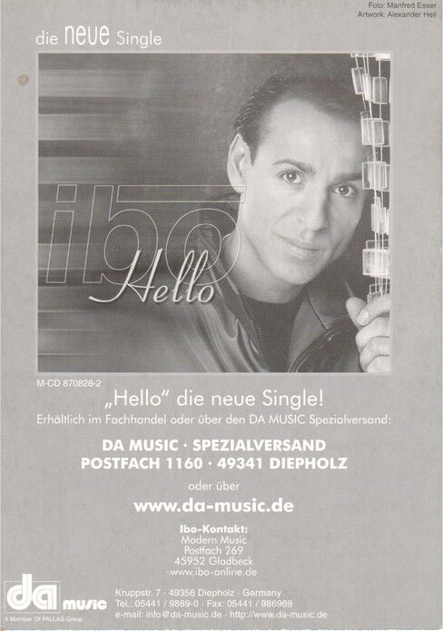 Autogramm Schlager | IBO | 2000 "Hello" (Portrait Color DA)