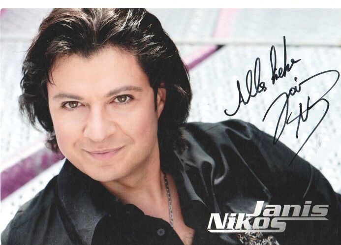 Autogramm Schlager | Janis NIKOS | 2003 "Bolero D´Amor" (Portrait Color Palm)
