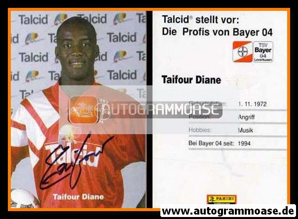Autogramm Fussball | Bayer Leverkusen | 1994 | Taifour DIANE