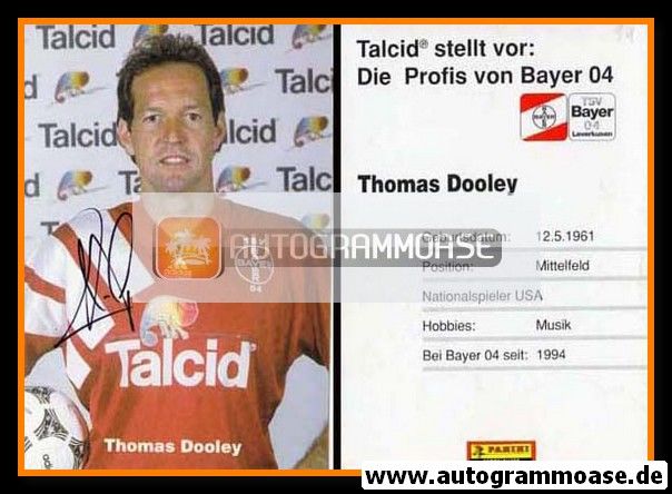Autogramm Fussball | Bayer Leverkusen | 1994 | Thomas DOOLEY