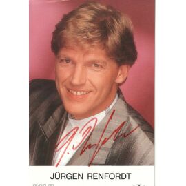 Autogramm Schlager | Jürgen RENFORDT | 1990 "Bleib Heut Nacht" (Portrait Color Pilz)