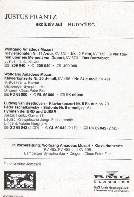 Autogramm Dirigent | Justus FRANTZ | 2000er (Portrait Color Eurodisc)