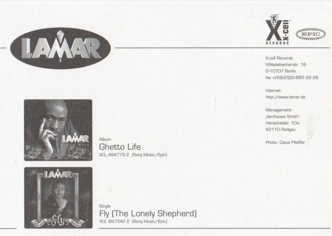 Autogramm Rap | LAMAR Thomas | 1999 "Ghetto Life" (Portrait Color X-Cell)