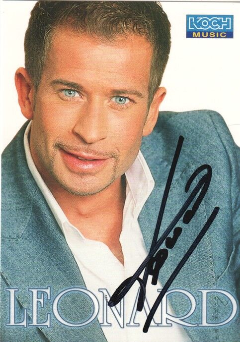 Autogramm Schlager | LEONARD | 2001 "Rhythmus Der Nacht" (Portrait Color Koch)