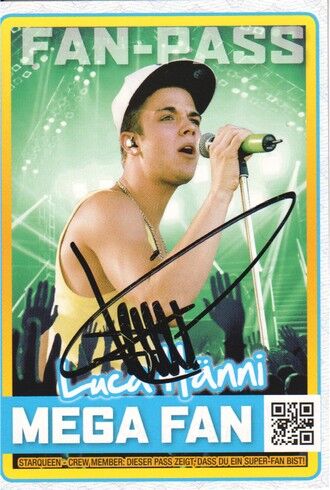 Autogramm Pop | Luca HÄNNI | 2010er (Konzert Color Fan-Pass)