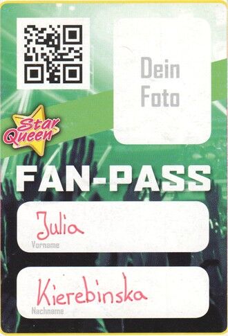 Autogramm Pop | Luca HÄNNI | 2010er (Konzert Color Fan-Pass)