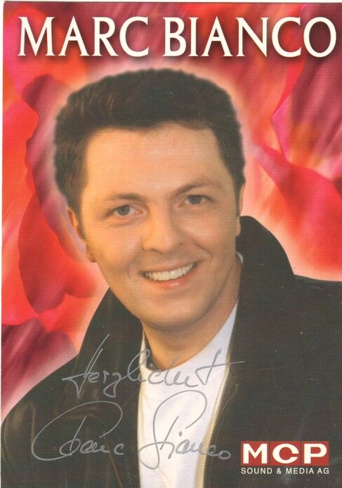 Autogramm Schlager | Marc BIANCO | 2002 "Bella Rosa" (Portrait Color Actors)