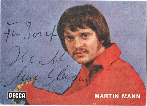 Autogramm Schlager | Martin MANN | 1971 "Meilenweit" (Portrait Color Decca)