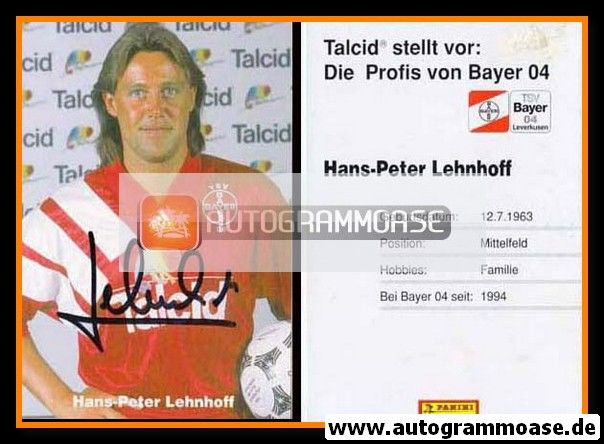 Autogramm Fussball | Bayer Leverkusen | 1994 | Hans-Peter LEHNHOFF