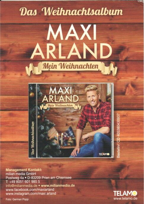 Autogramm Schlager | Maxi ARLAND | 2016 "Mein Weihnachten" (Portrait Color Telamo)