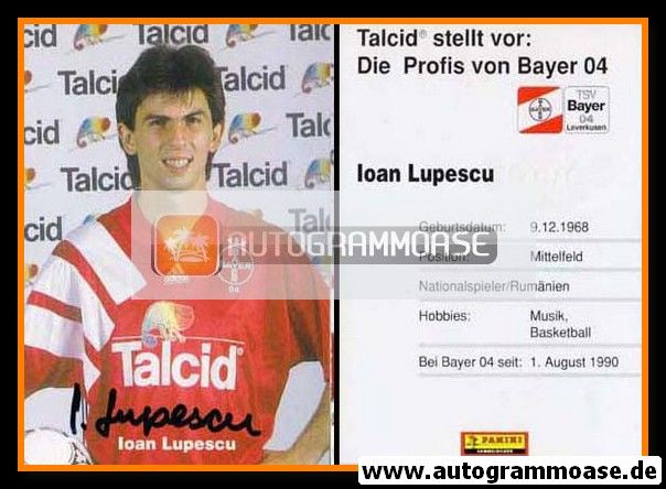 Autogramm Fussball | Bayer Leverkusen | 1994 | Ioan LUPESCU
