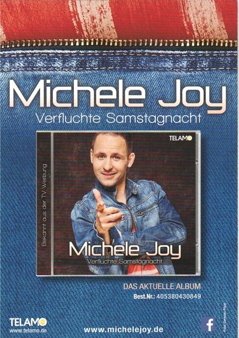 Autogramm Schlager | Michele JOY | 2016 "Verfluchte Samstagnacht" (Portrait Color Telamo)