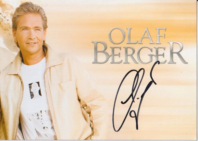 Autogramm Schlager | Olaf BERGER | 2005 "Ich Wein Keine Träne" (Portrait Color Palm)