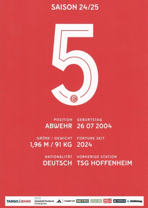 Autogramm Fussball | Fortuna Düsseldorf | 2024 | Joshua QUARSHIE